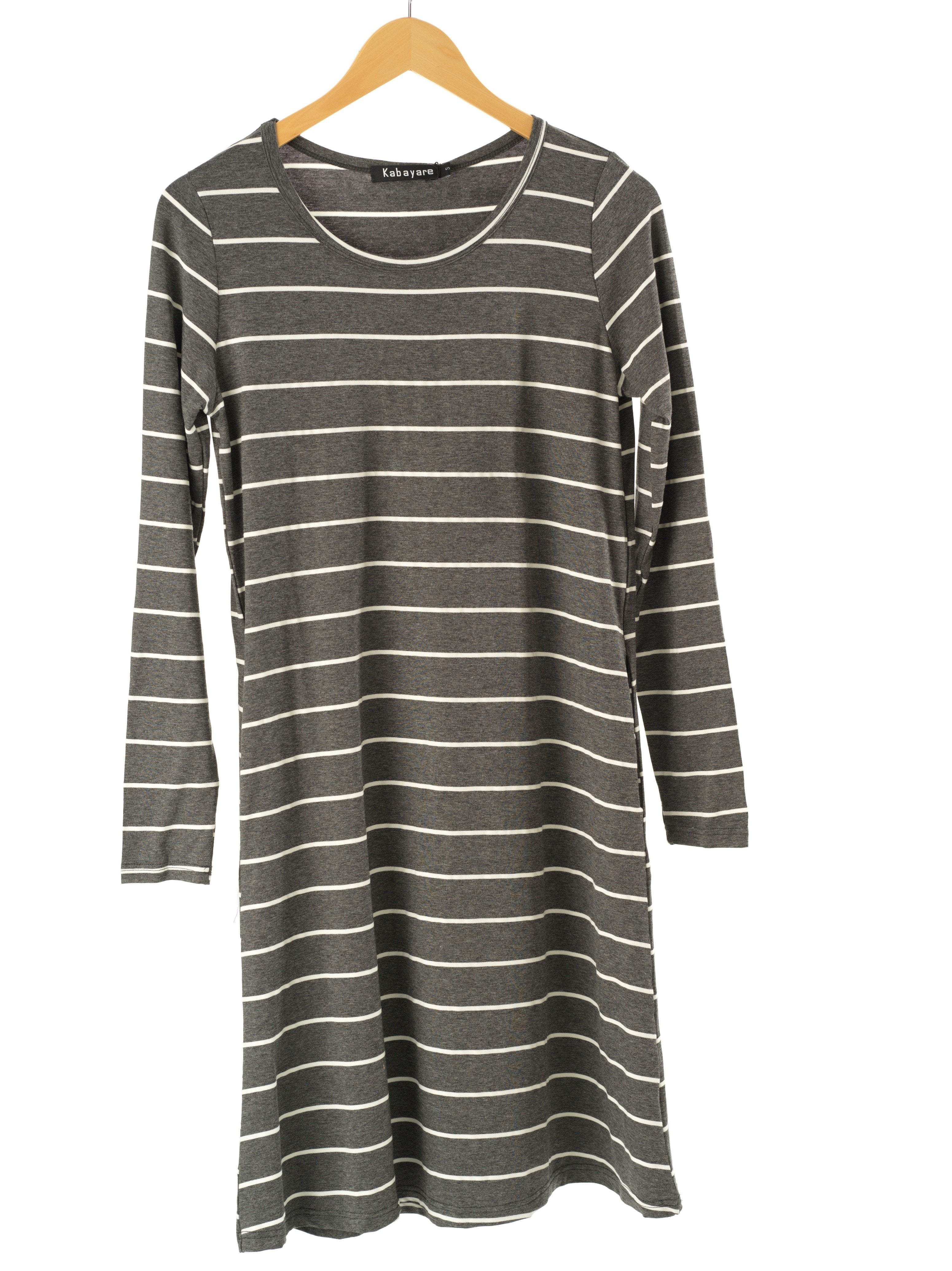 Cotton Striped Midi Top for Women — Relaxed Everyday Layer - gallery