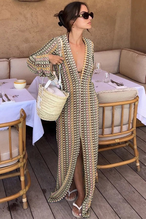 Evelyn Crochet Beach Wear Maxi Dress for Women