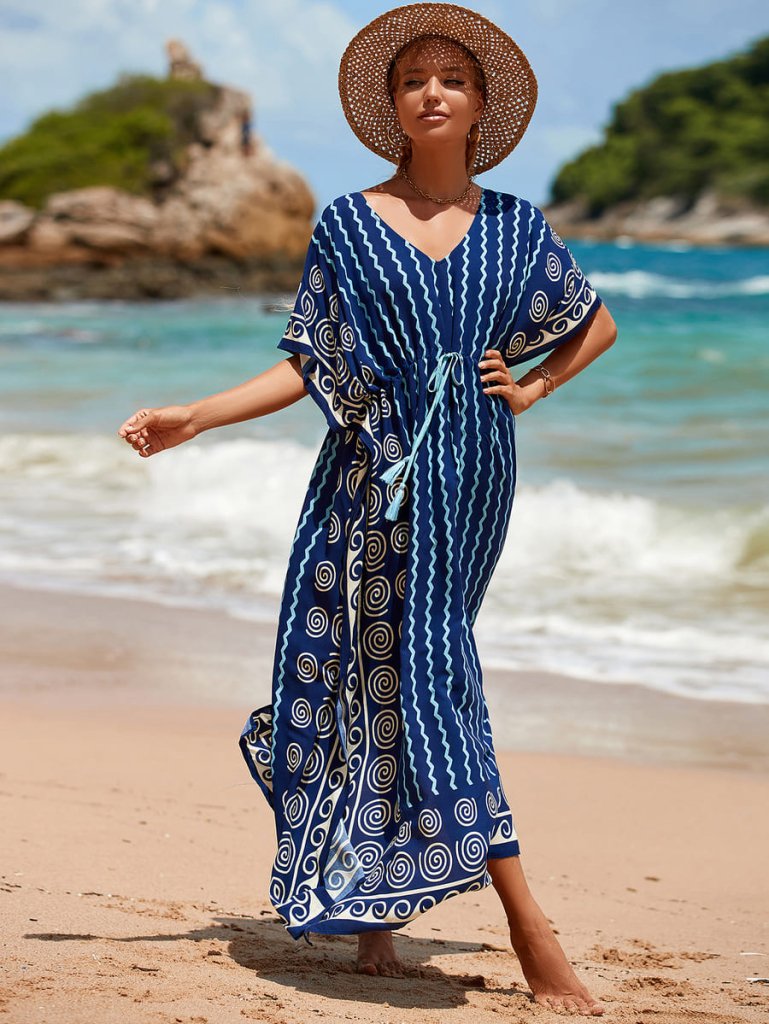 Oversized Kaftan Beach Cover-Up Dress for Women - gallery