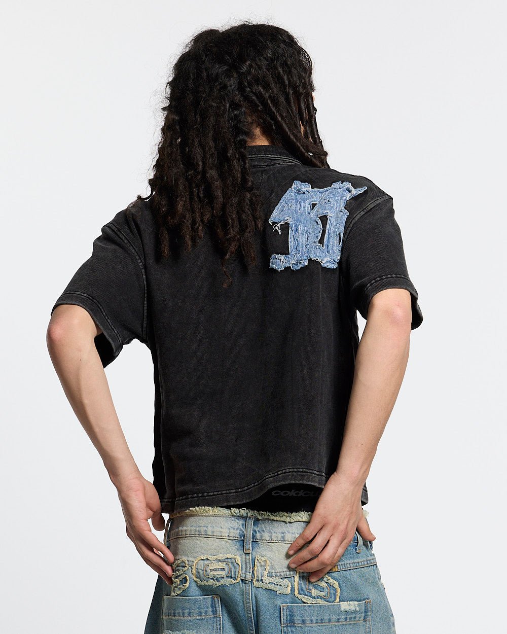 Distressed Dollar Polo Black for Women - gallery