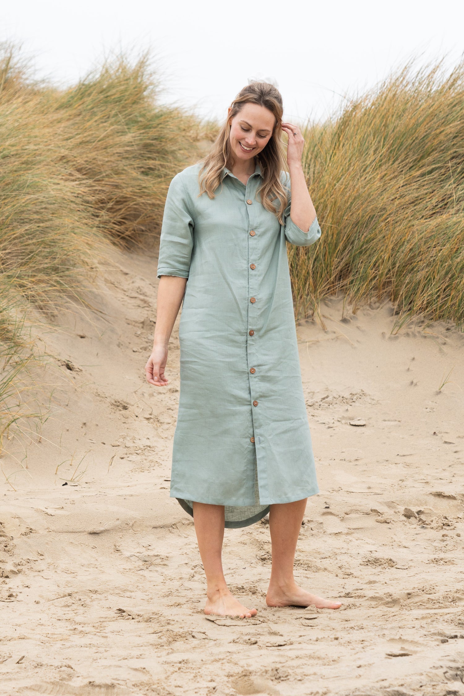 Dollie Linen Shirt Dress | Linen Shirt Dress — gallery