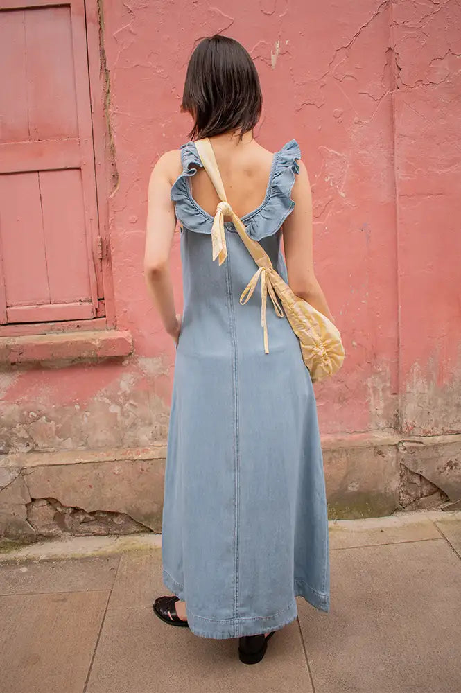 Elida Light Blue Denim Dress - gallery
