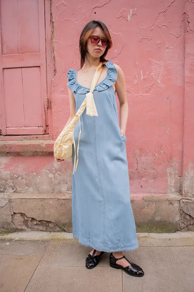 Elida Light Blue Denim Dress - gallery