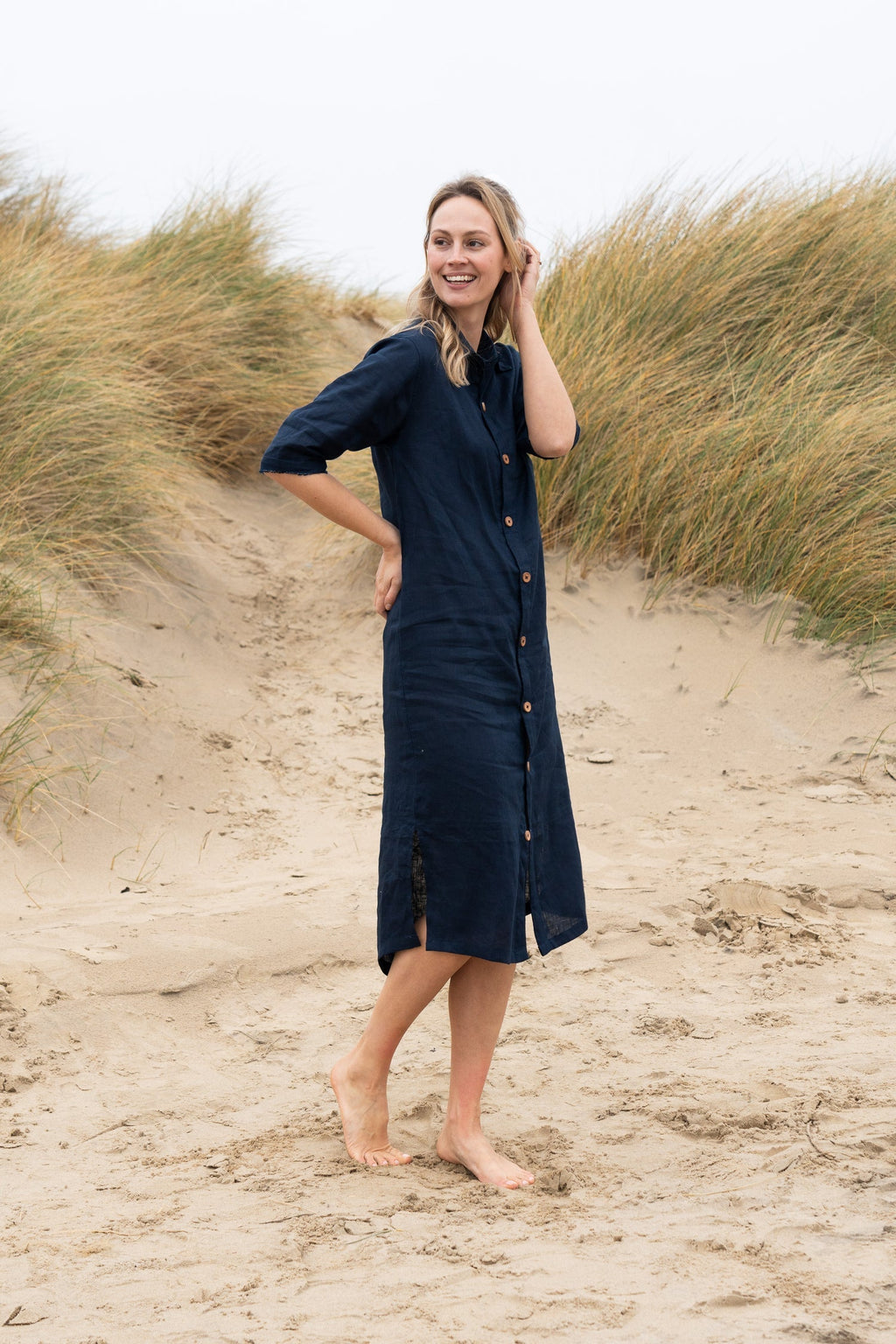 Dollie Linen Shirt Dress | Linen Shirt Dress — gallery