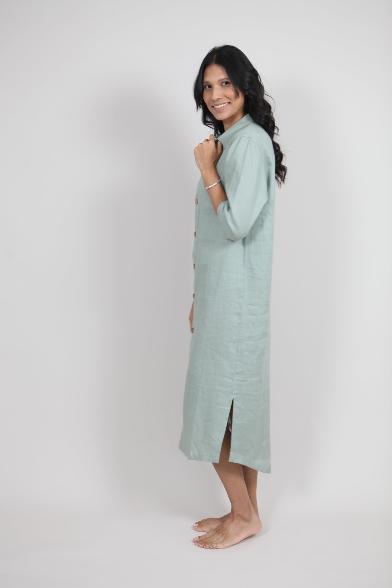 Dollie Linen Shirt Dress | Linen Shirt Dress — gallery