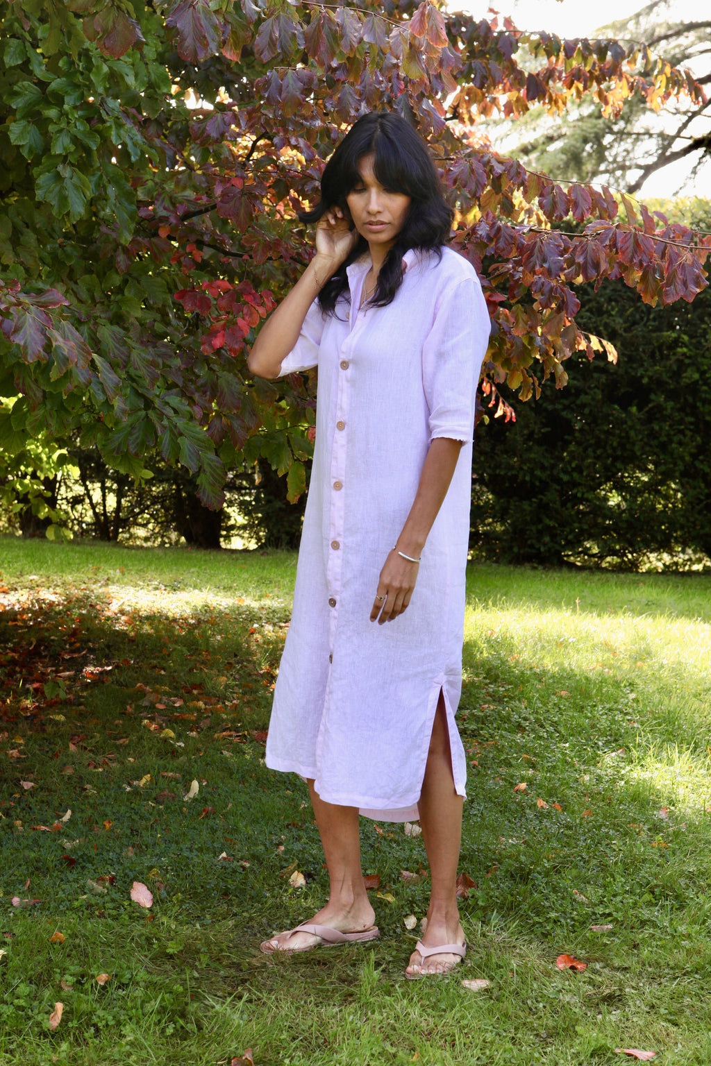 Dollie Linen Shirt Dress | Linen Shirt Dress — gallery