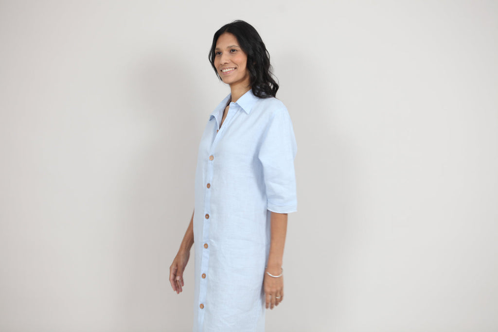 Dollie Linen Shirt Dress | Linen Shirt Dress — gallery