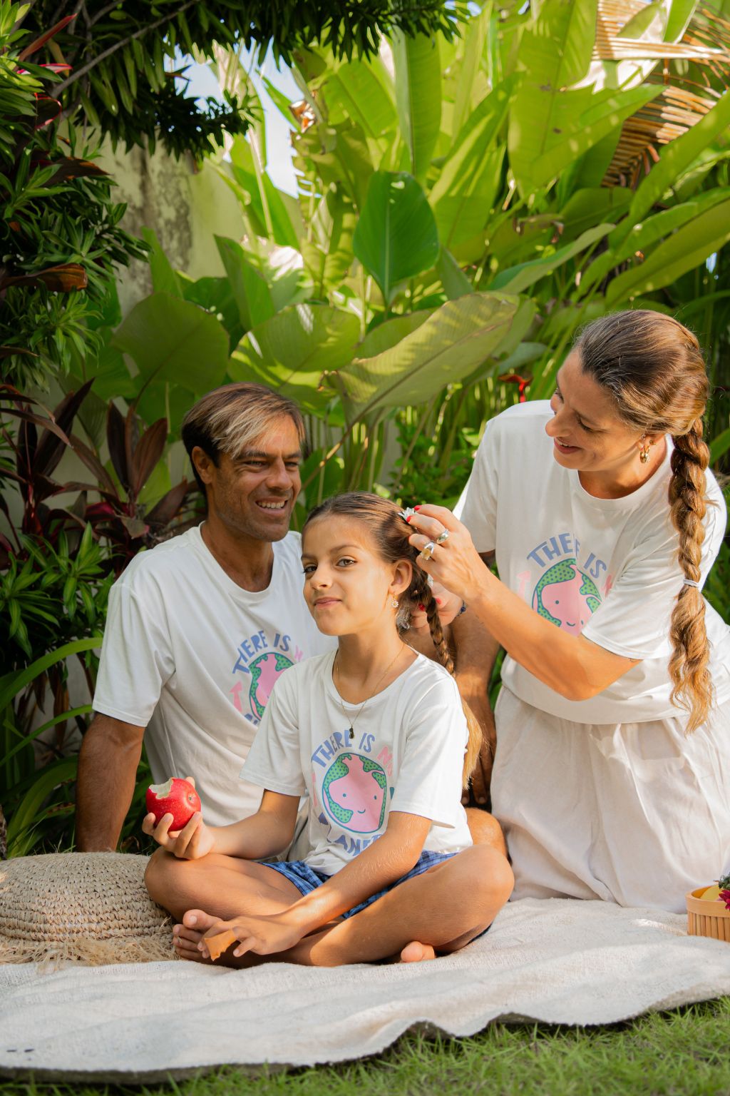 Bamboo Slogan T-Shirt in Cream — Sustainable Statement - gallery