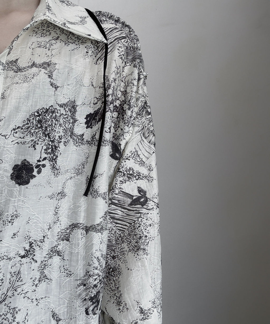Ink Print Blouse for Women - gallery