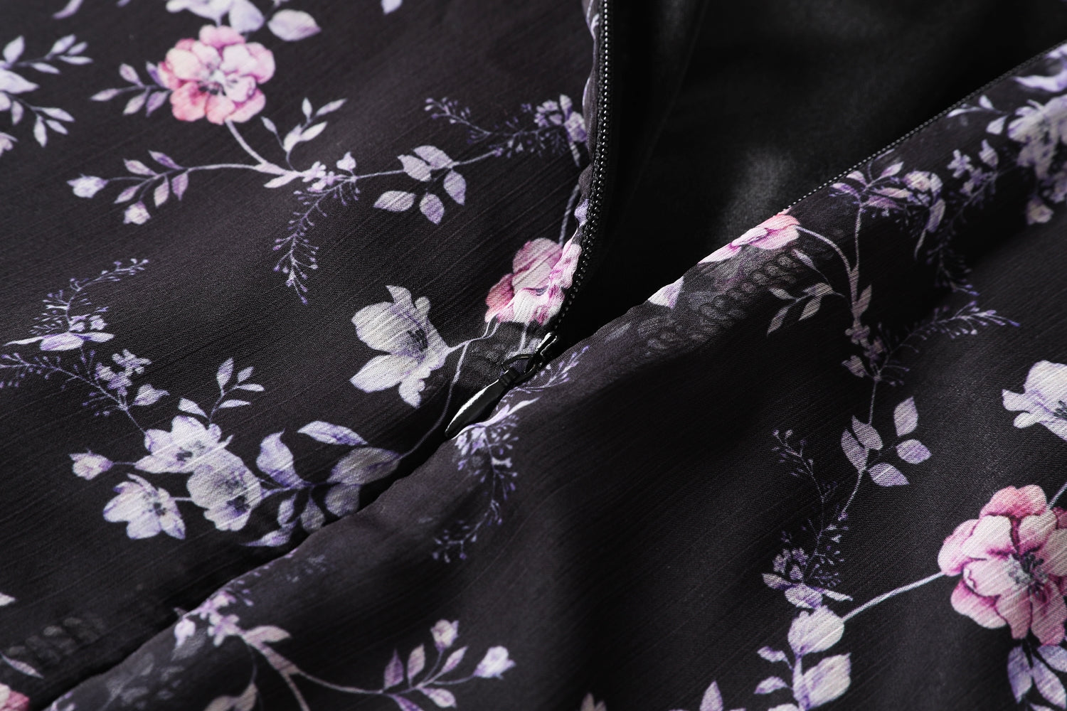 Gina Plus Size Floral Print Chiffon Cheongsam Qipao Mid Sleeve Dress (Bl... — gallery