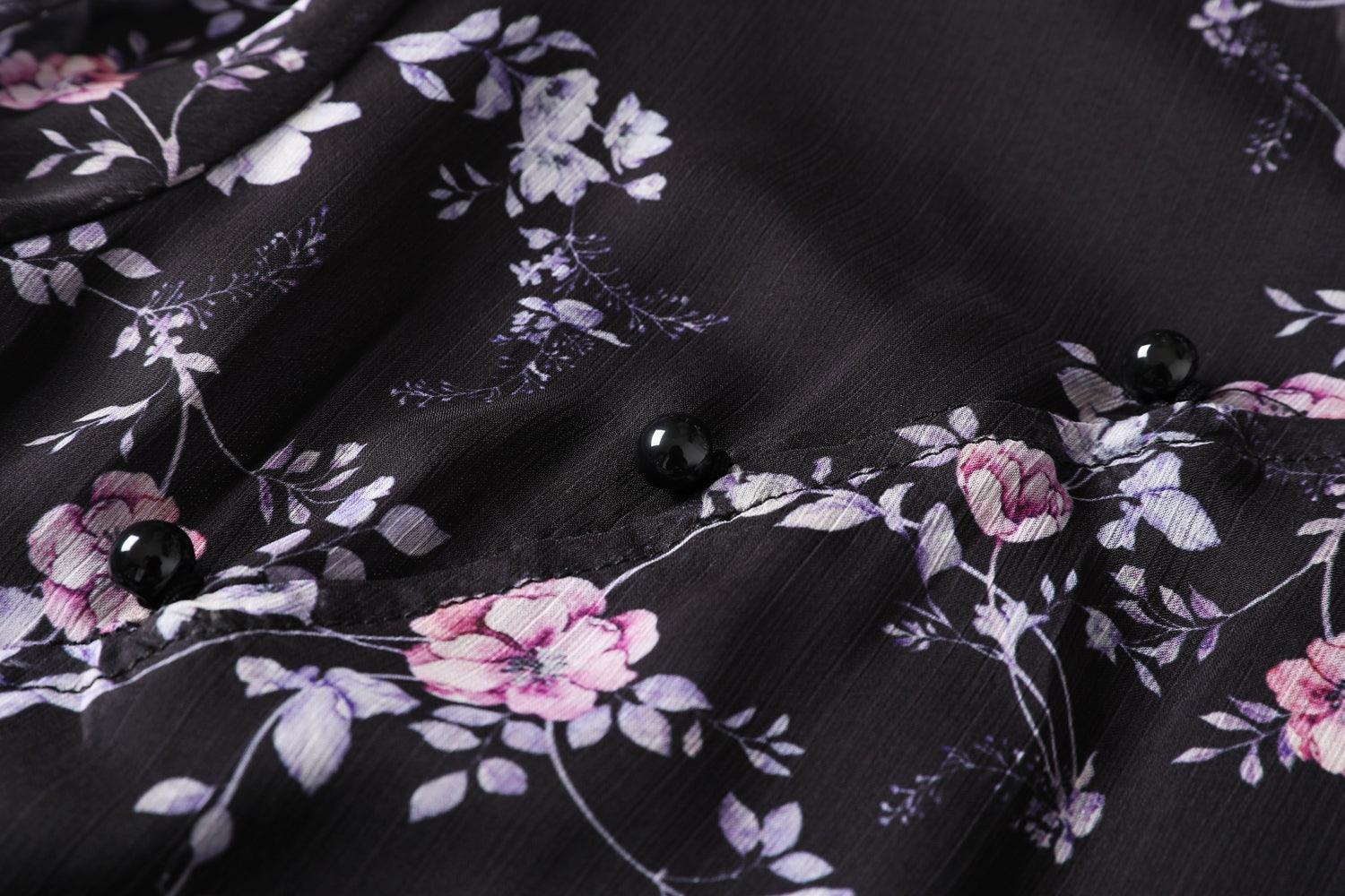 Gina Plus Size Floral Print Chiffon Cheongsam Qipao Mid Sleeve Dress (Bl... — gallery