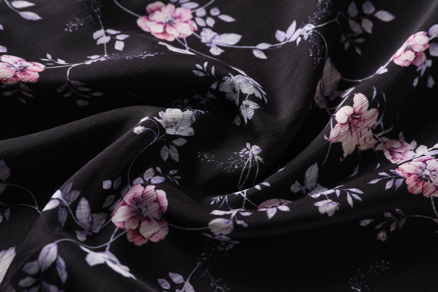 Gina Plus Size Floral Print Chiffon Cheongsam Qipao Mid Sleeve Dress (Bl... — gallery