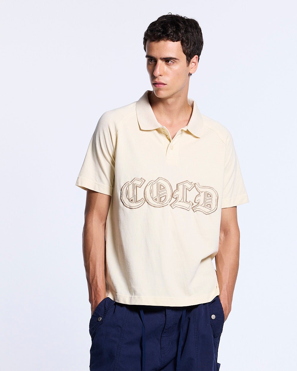 Gothic Distressed Polo Beige for Women - gallery
