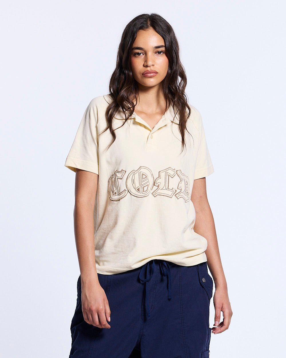 Gothic Distressed Polo Beige for Women - gallery
