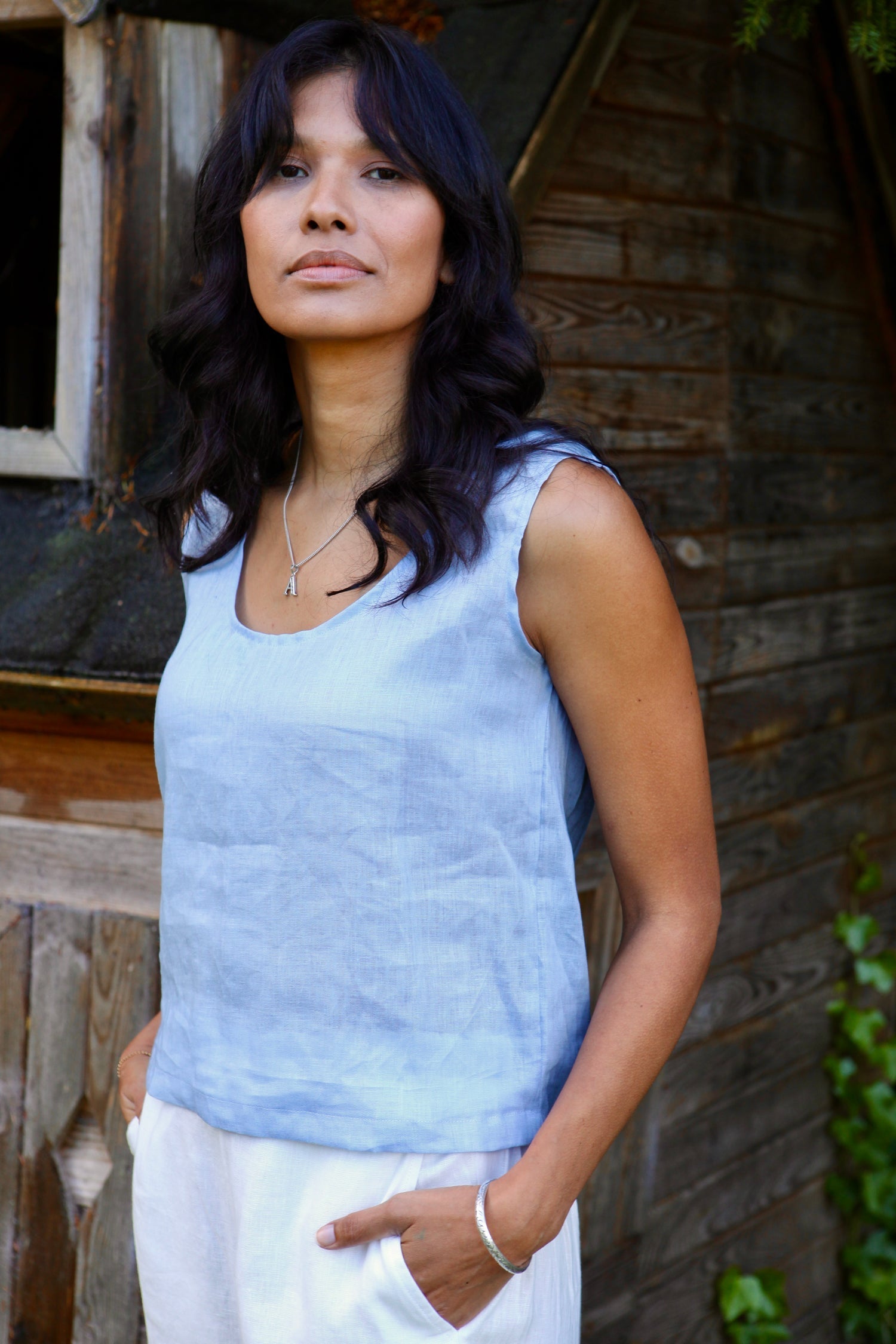 Gracie Linen Top | Sleeveless Linen Top — gallery