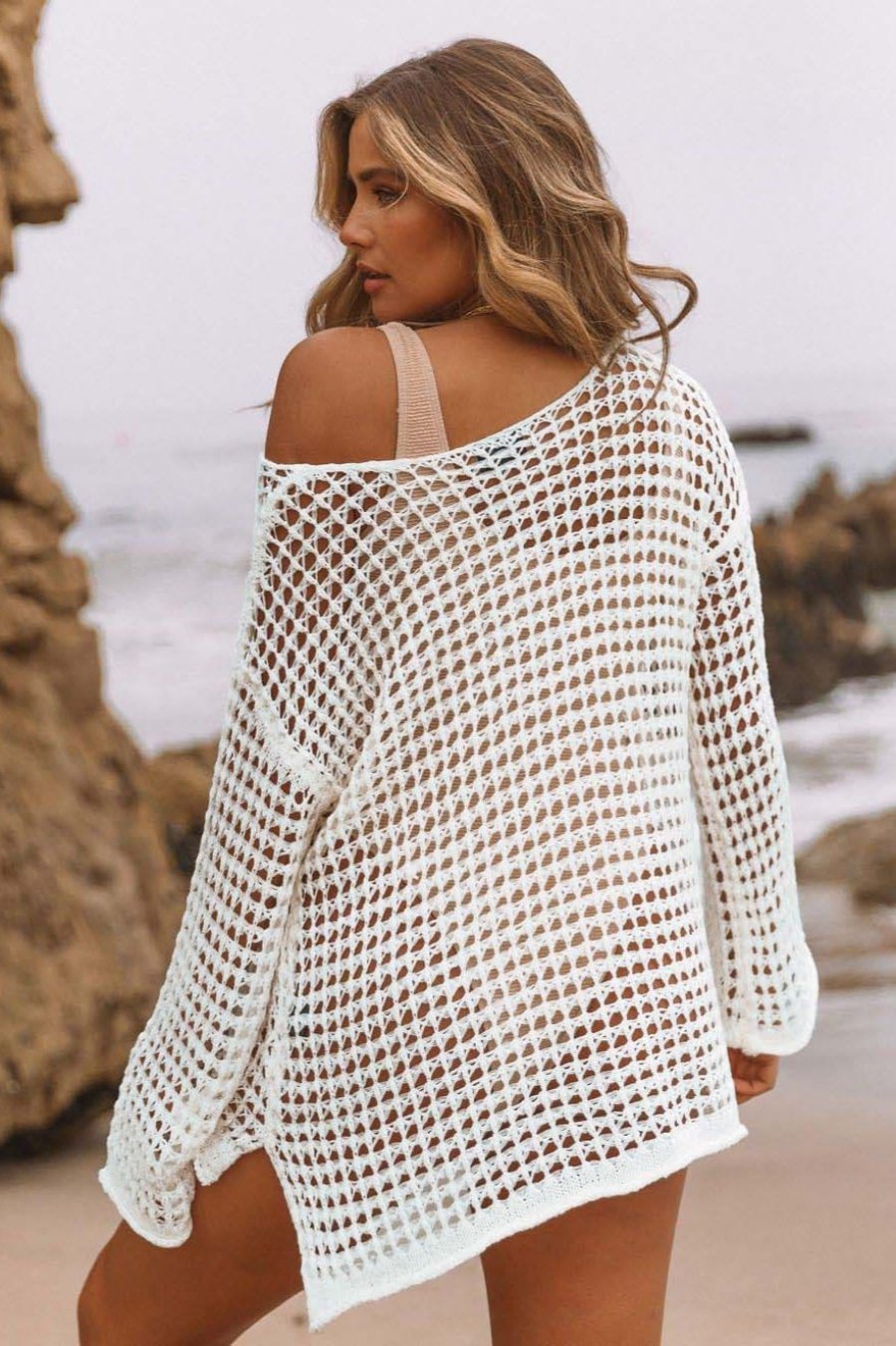 Knit Crochet Beach Skirt Cover-Up for Women — One Size - gallery