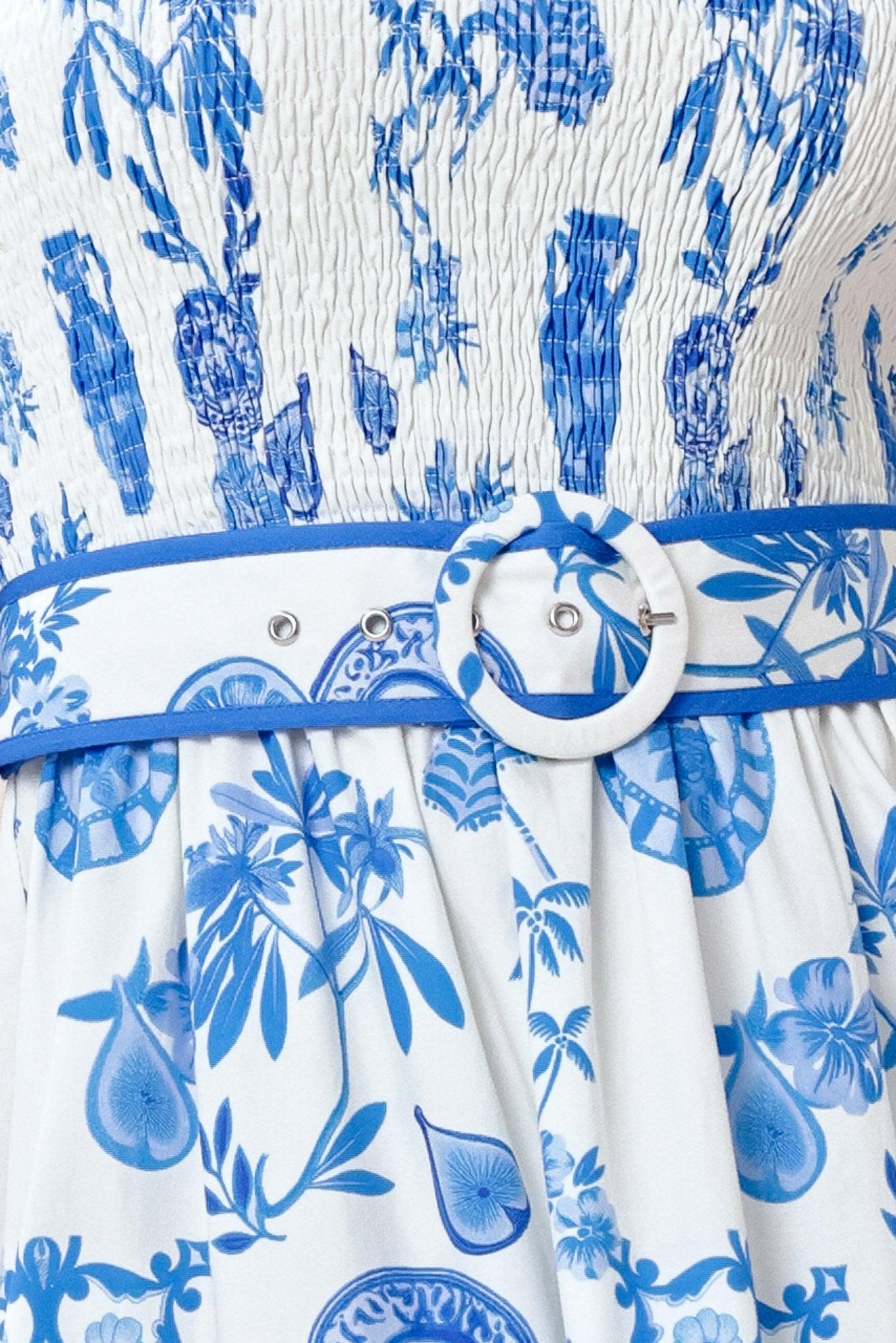 SANTORINI DREAM WOVEN MAXI DRESS — gallery