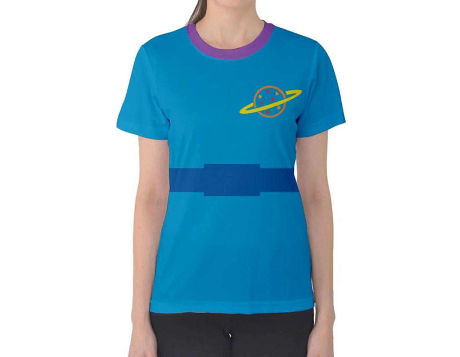 Graphic Print Athletic Short Sleeve Shirt for Women