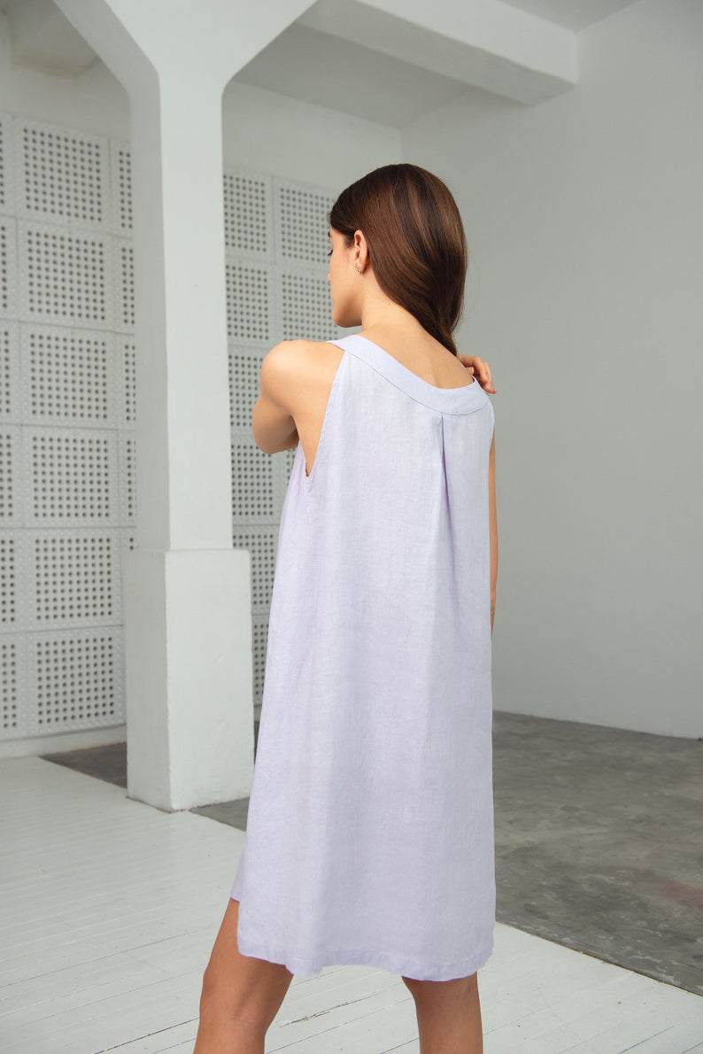 Linen Short Night Gown Rosie - gallery