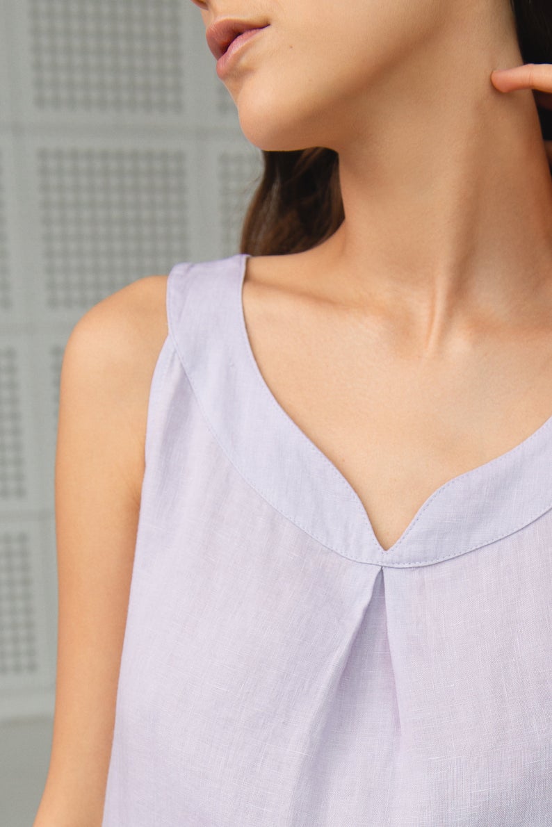 Linen Short Night Gown Rosie - gallery