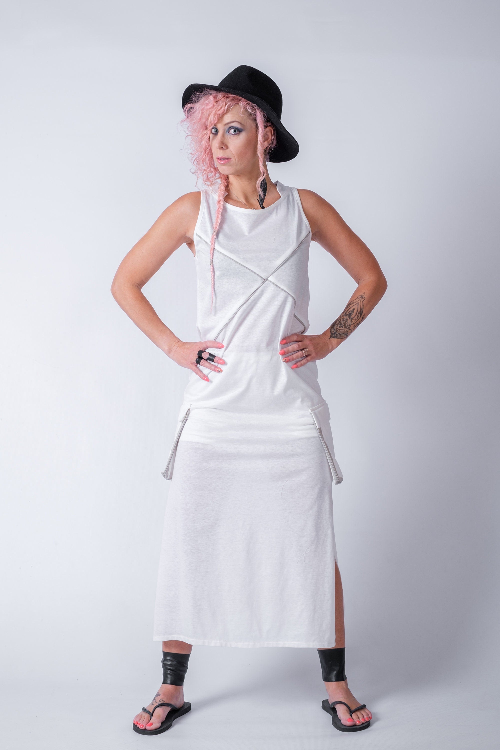 Double-Split Cargo Maxi Dress for Women — Shift Style