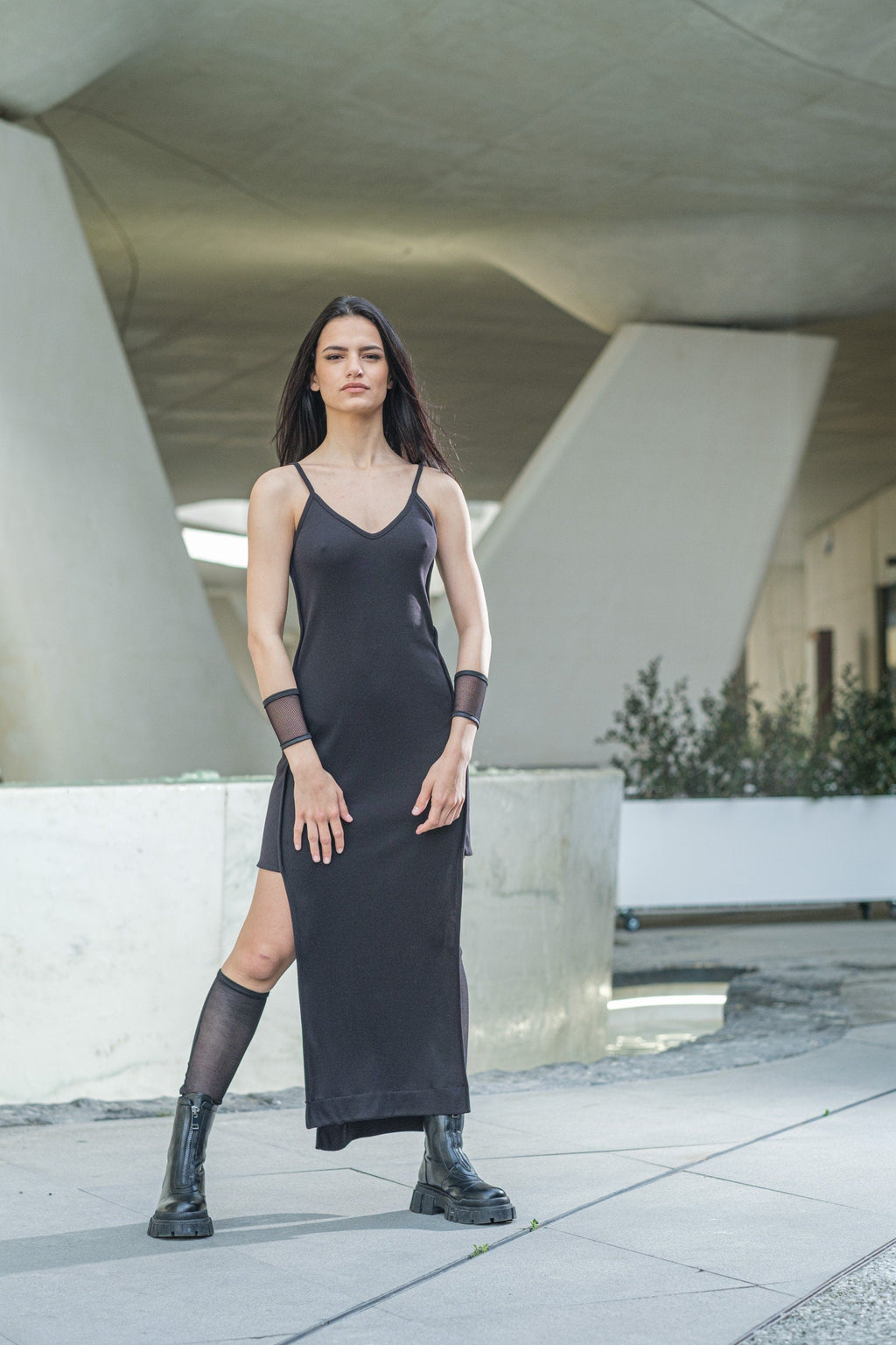 Asymmetric Maxi Dress for Women — Dramatic Side Splits