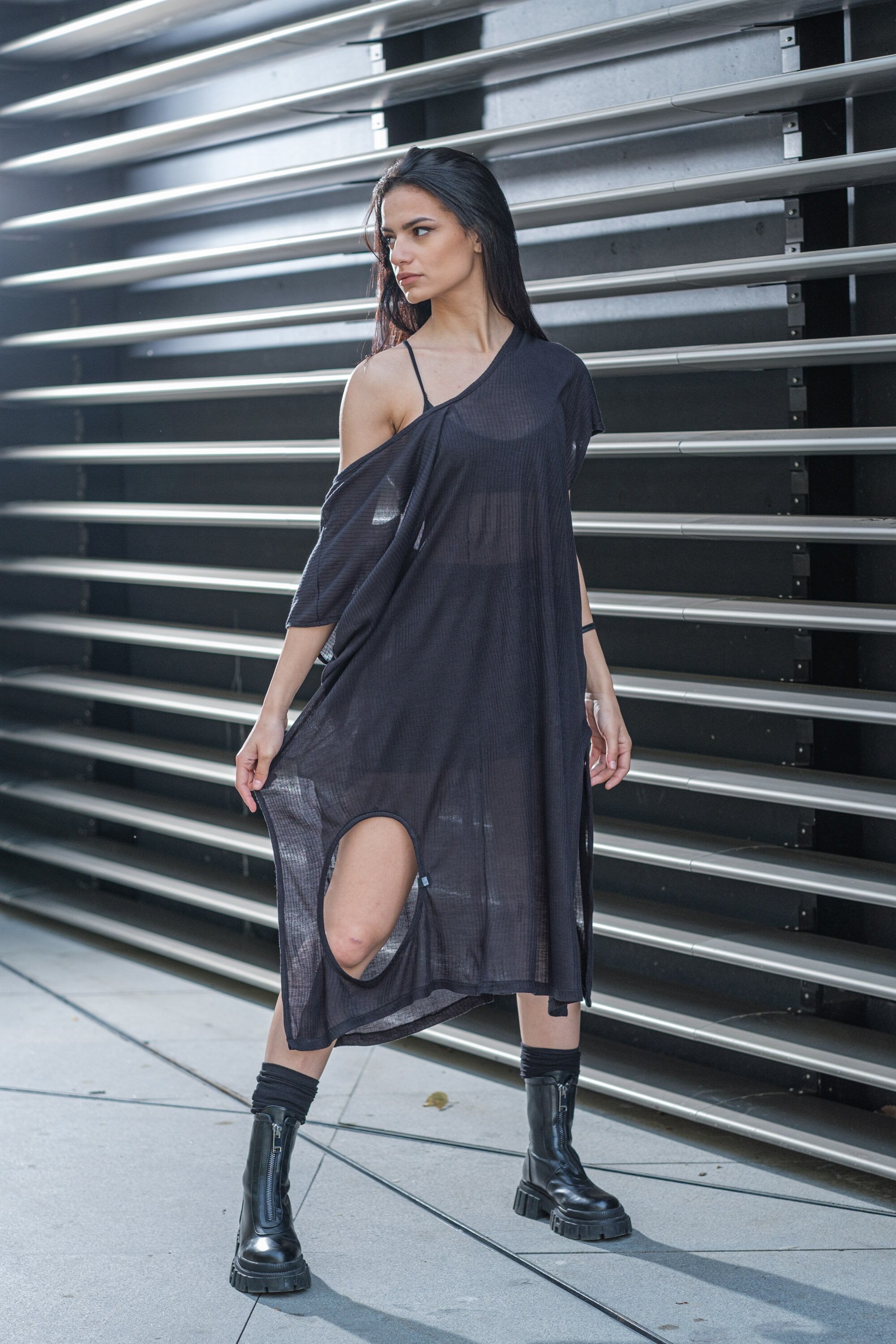 Oversized Long Off-Shoulder Tunic Top for Women - gallery