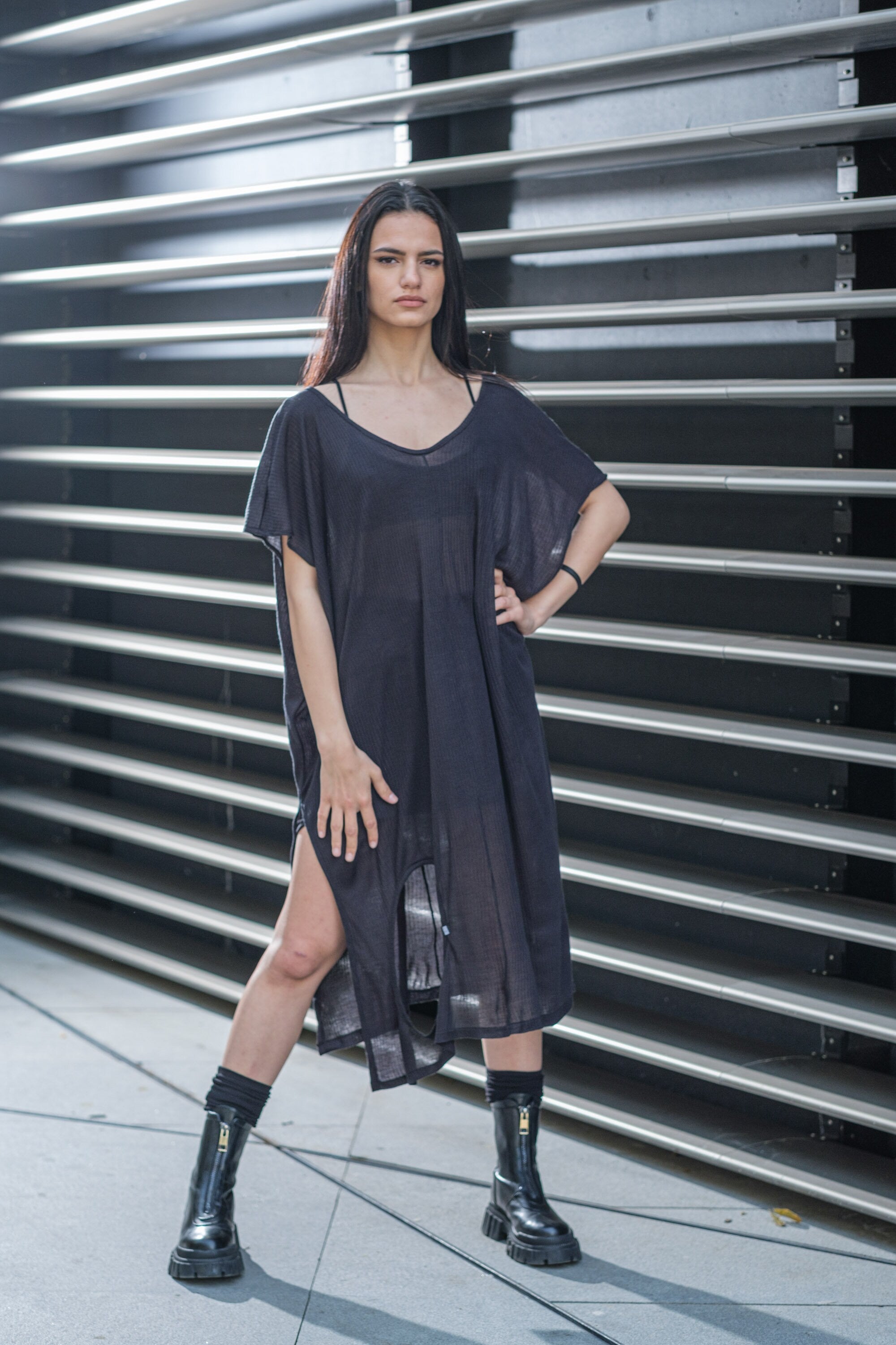 Oversized Long Off-Shoulder Tunic Top for Women - gallery