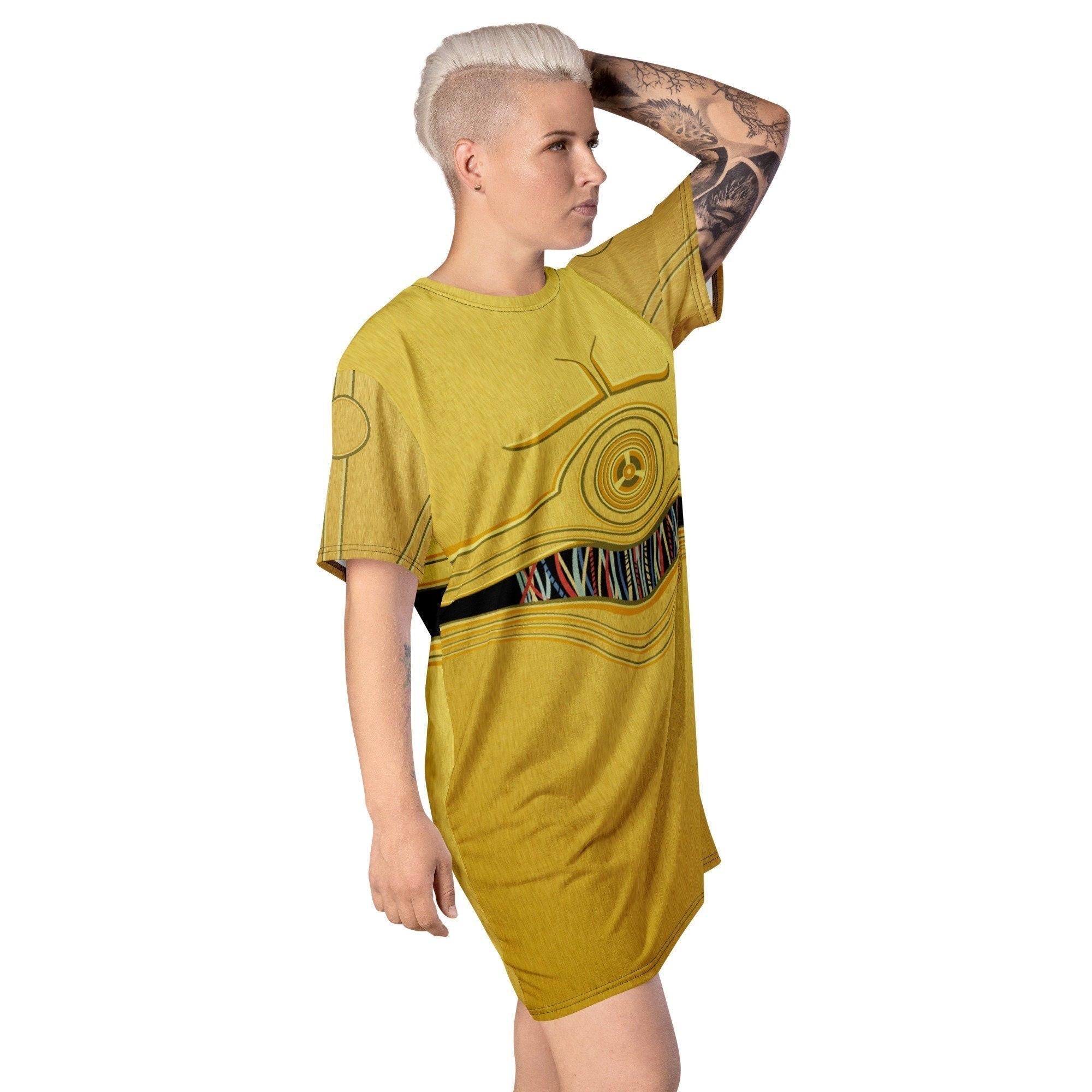 C-Three-PO Graphic Print T-Shirt Dress for Women — Oversized - gallery