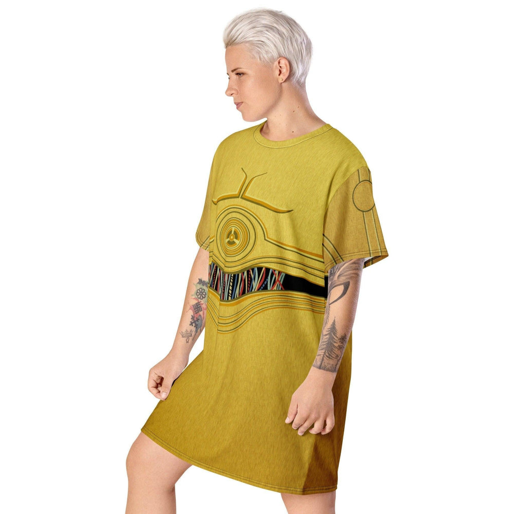 C-Three-PO Graphic Print T-Shirt Dress for Women — Oversized - gallery