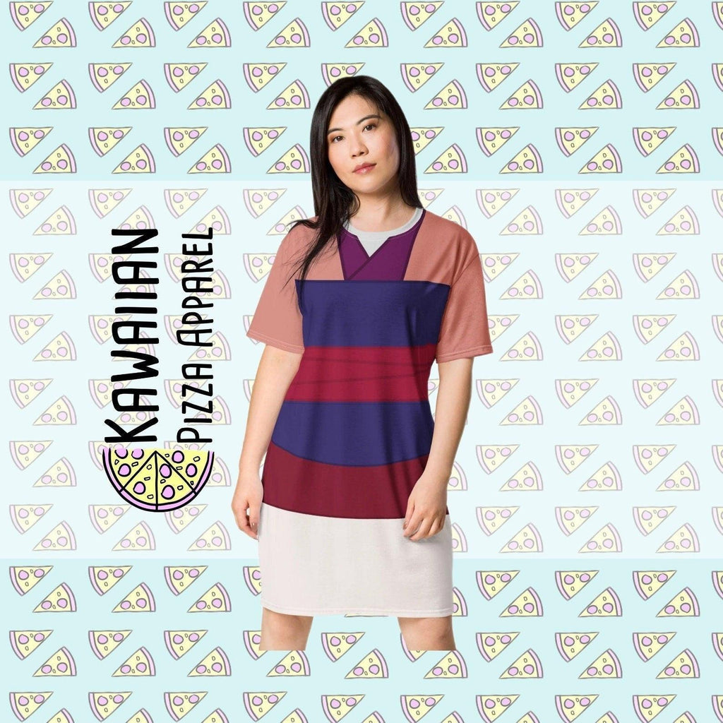 Oversized Graphic T-Shirt Dress for Women — Relaxed Fit