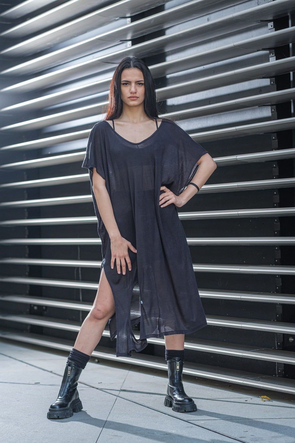 Oversized Long Off-Shoulder Tunic Top for Women