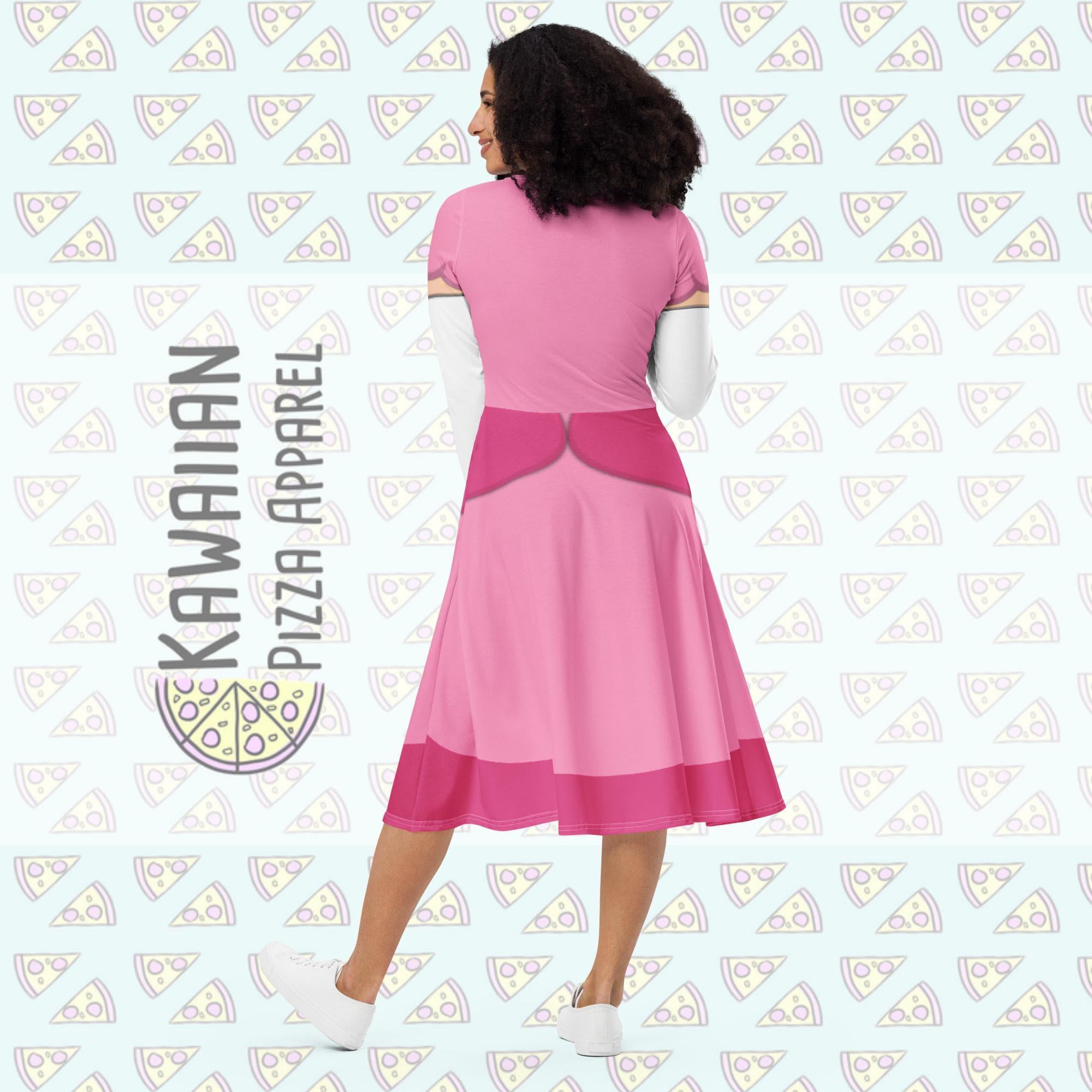All-Over Print Long Sleeve Midi Dress for Women - gallery