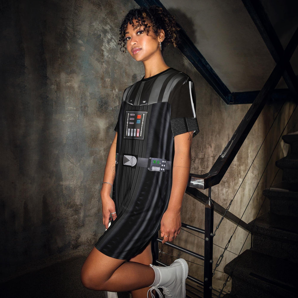 Oversized Graphic Print T-Shirt Dress for Women