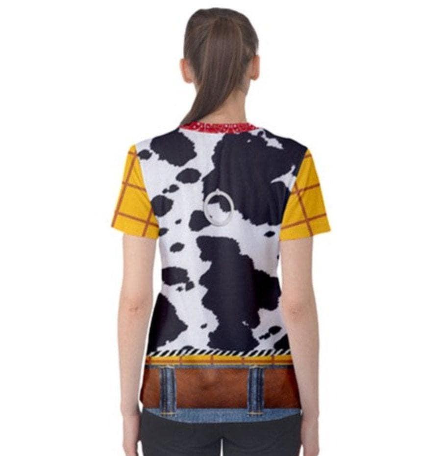 Cartoon Print Athletic Short Sleeve Shirt for Women - gallery