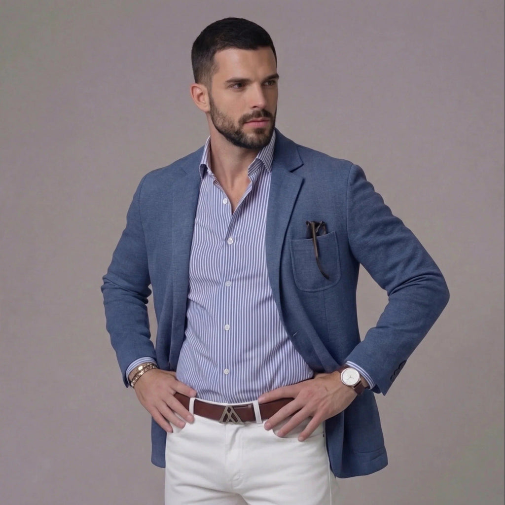 Linen Blazer Jacket for Men - gallery