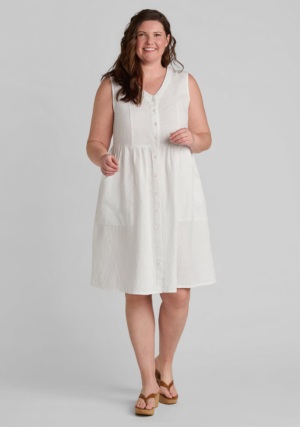Joyful Sleeveless Linen Mini Dress for Women