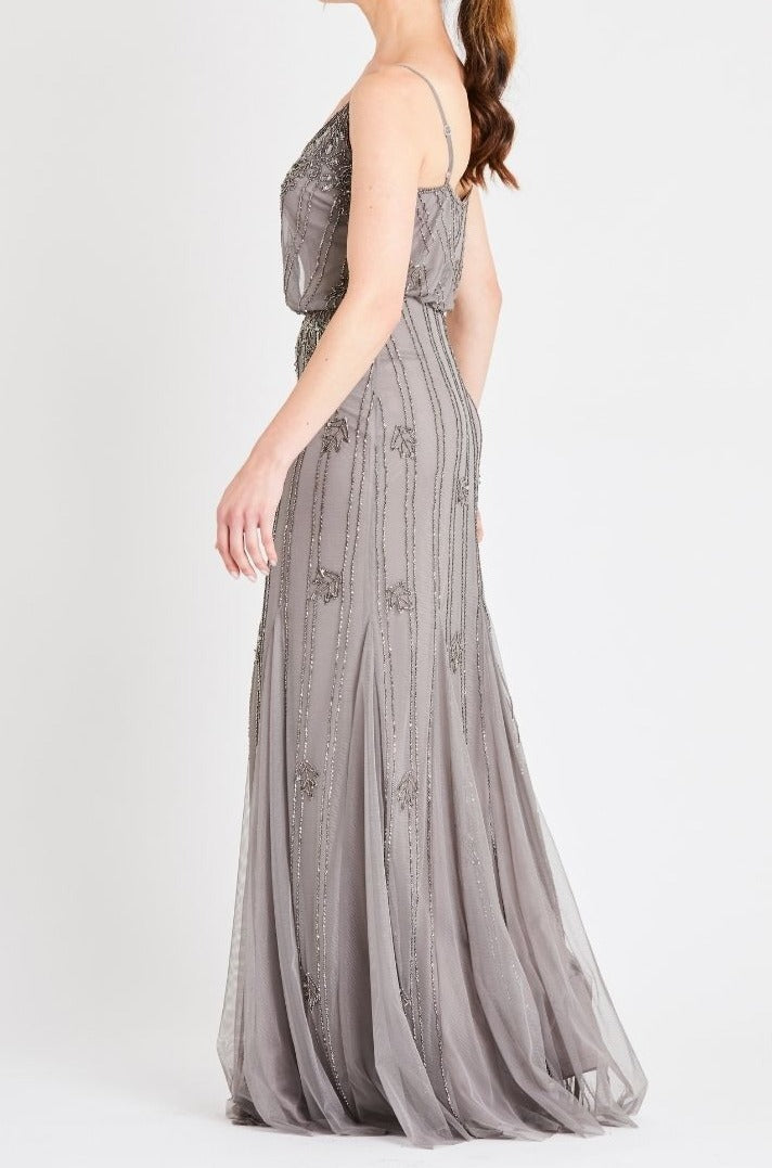 Keeva Grey Bridesmaid Maxi Dress — gallery