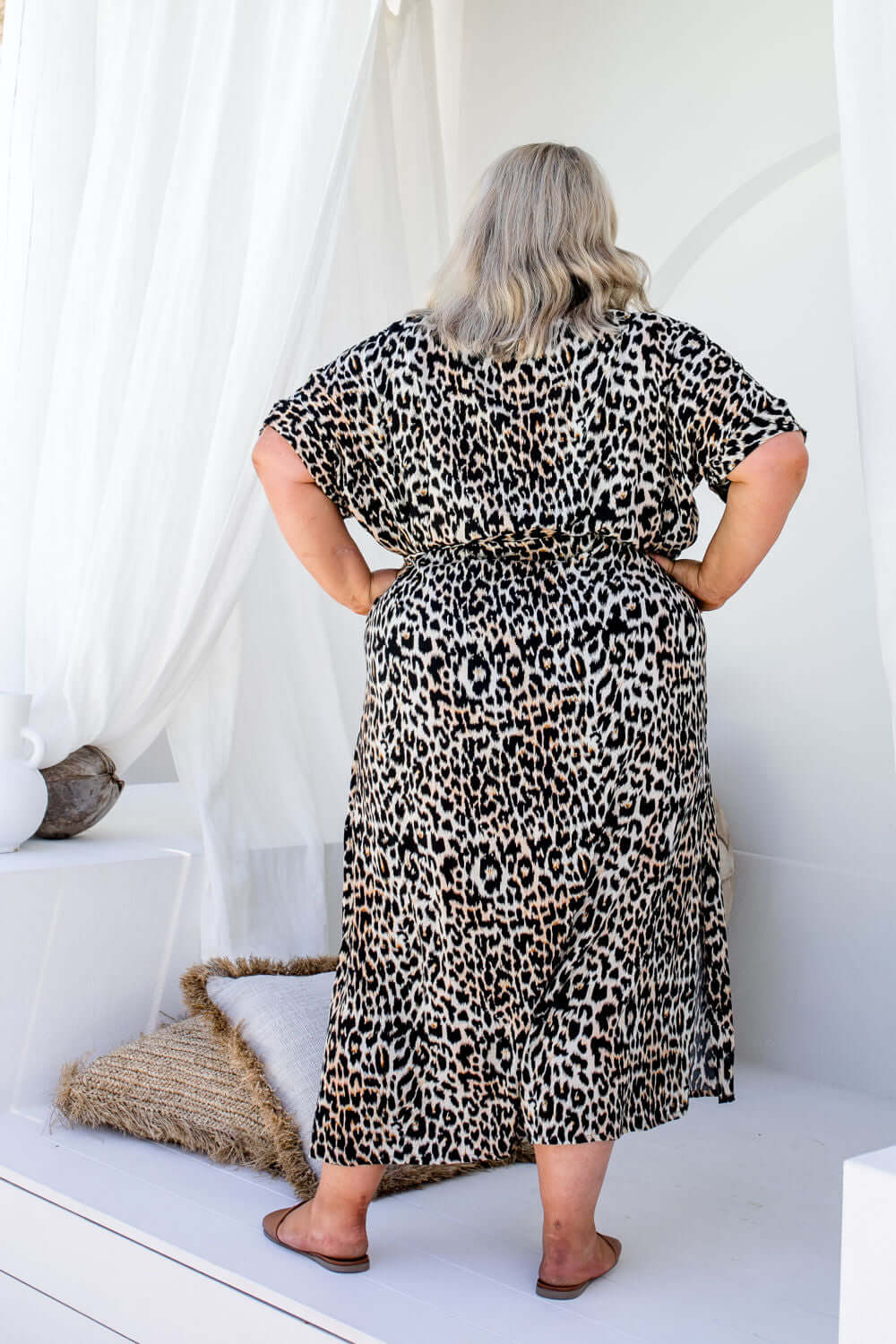 Leopard Maxi Kaftan Dress — gallery