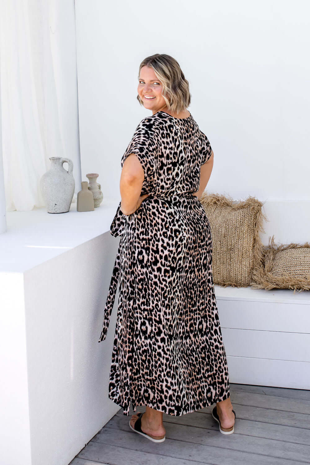 Leopard Maxi Kaftan Dress — gallery