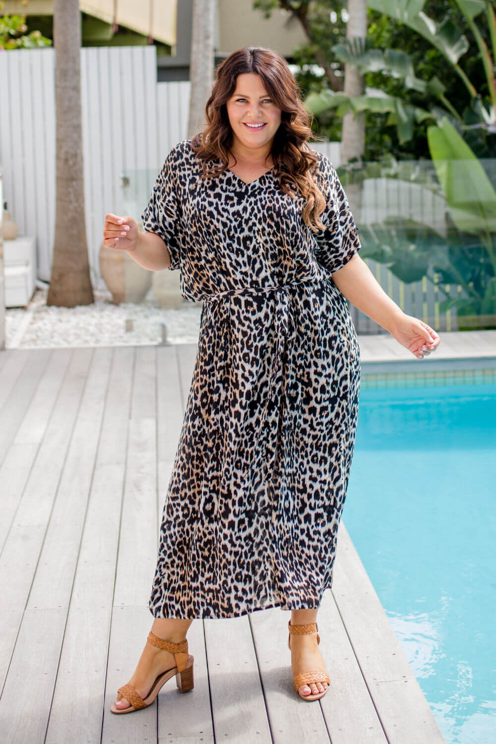 Leopard Maxi Kaftan Dress — gallery