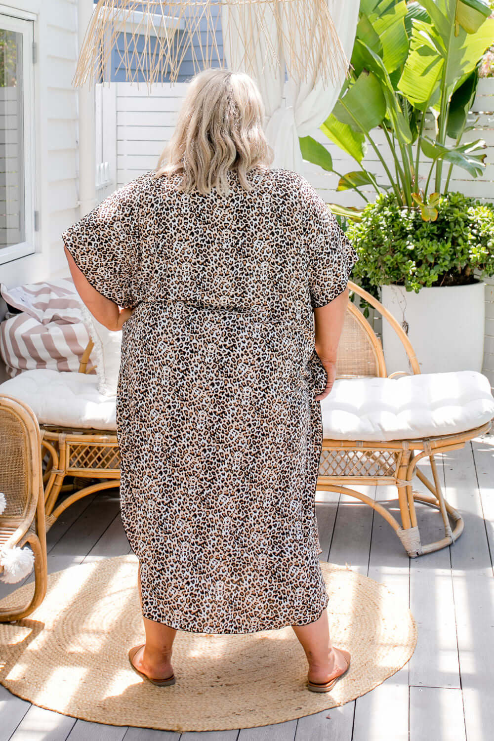 Long Kaftan Dress - Leopard Print — gallery