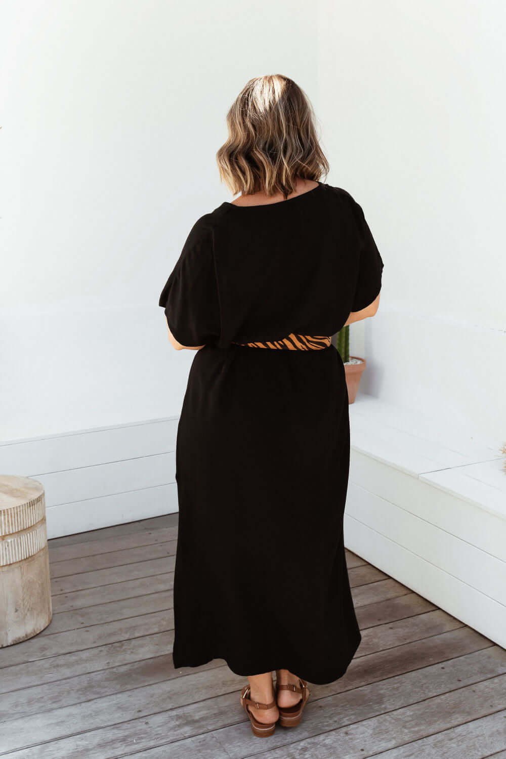 Black Maxi Kaftan Dress — gallery