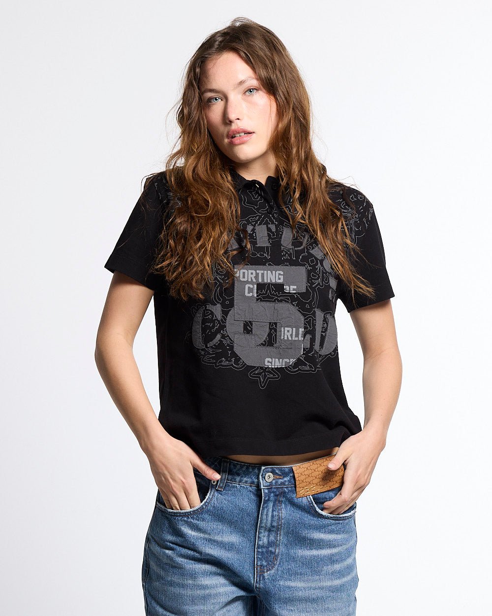 Looping Polo Black for Women - gallery