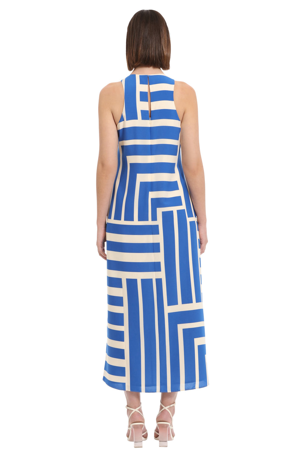 Quincy Midi Shift Dress in Intersection Stripes for Women - gallery
