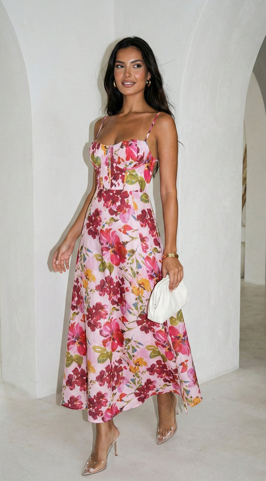 Floréa Bodice Floral Maxi Dress - Pink — gallery