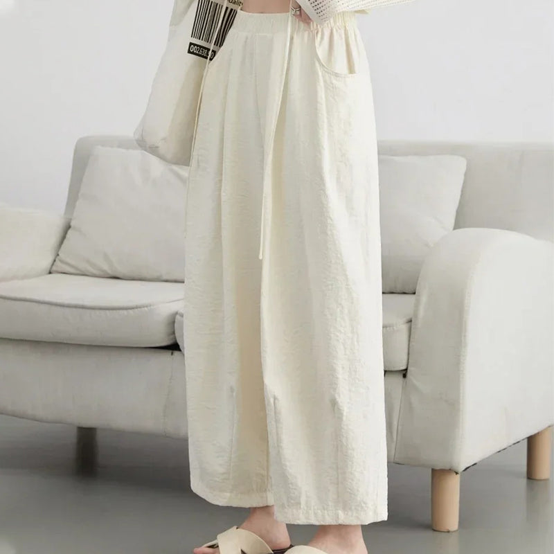 Chill Vibe Wide-Leg Elastic Waist Pants Trousers for Women - gallery