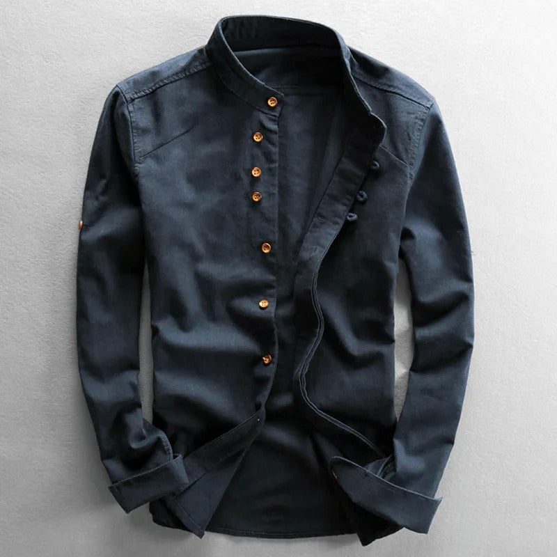 Hokkaido Japanese Linen Shirt for Men