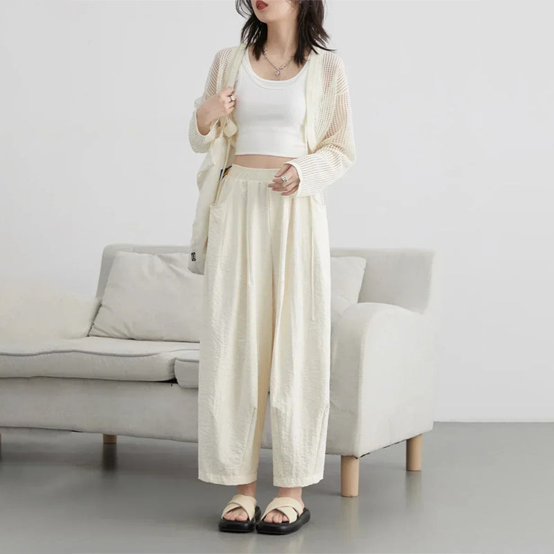 Chill Vibe Wide-Leg Elastic Waist Pants Trousers for Women - gallery