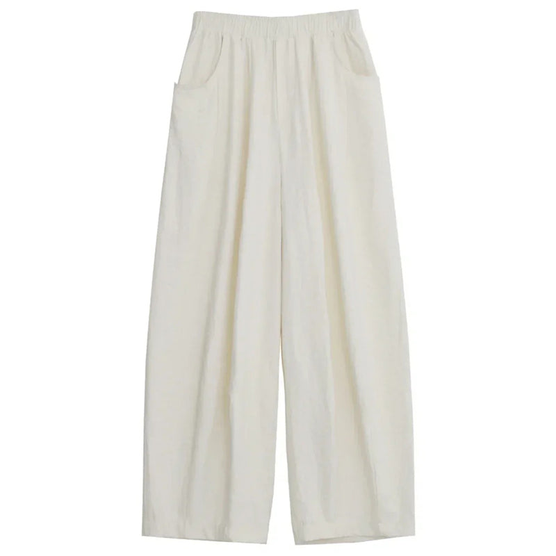 Chill Vibe Wide-Leg Elastic Waist Pants Trousers for Women - gallery